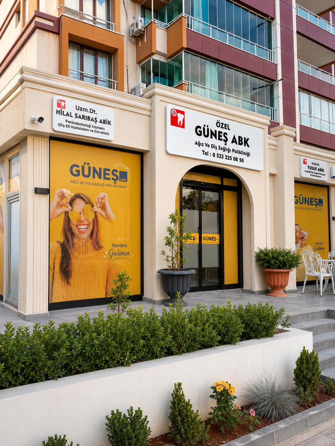 Güneş ABK ana giriş cephesi